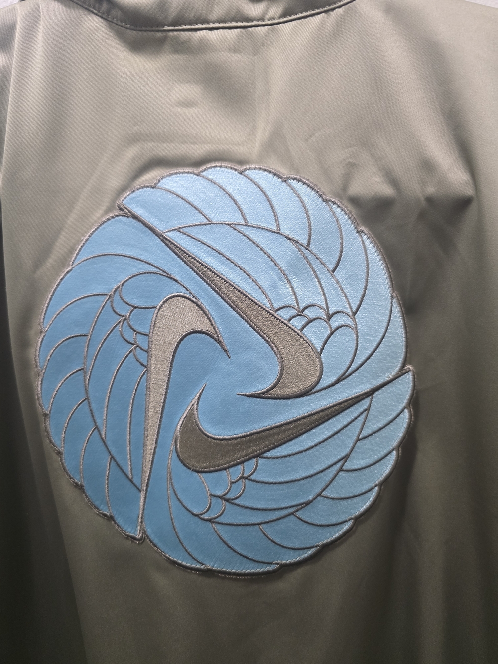 ​NWOT Nike Sportswear Icon Clash Satin Long Jacket - "Mystic Stone" - Picture 8 of 13